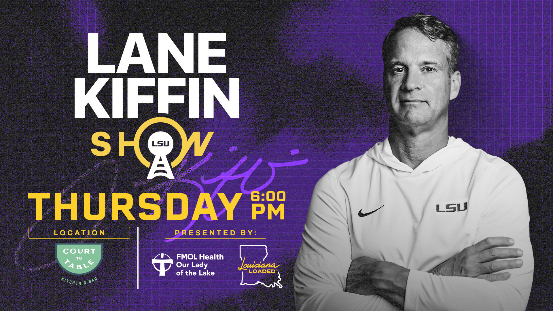 Court To Table to Serve as New Home to LSU Radio Coaches' Shows