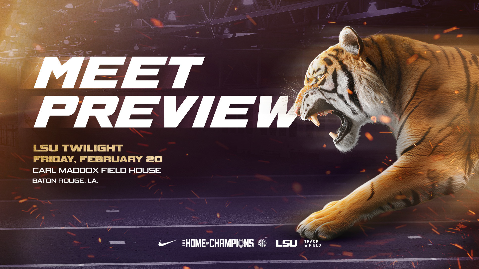 Track and Field Closing Indoor Regular Season With LSU Twilight Meet ...